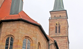 Die gotische Kirche St. Johannes und St. Martin