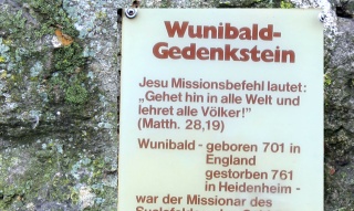 Wunibald Gedenkstein