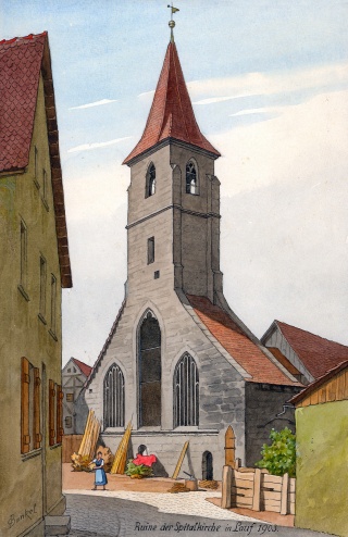 Aquarell Spitalkirche
